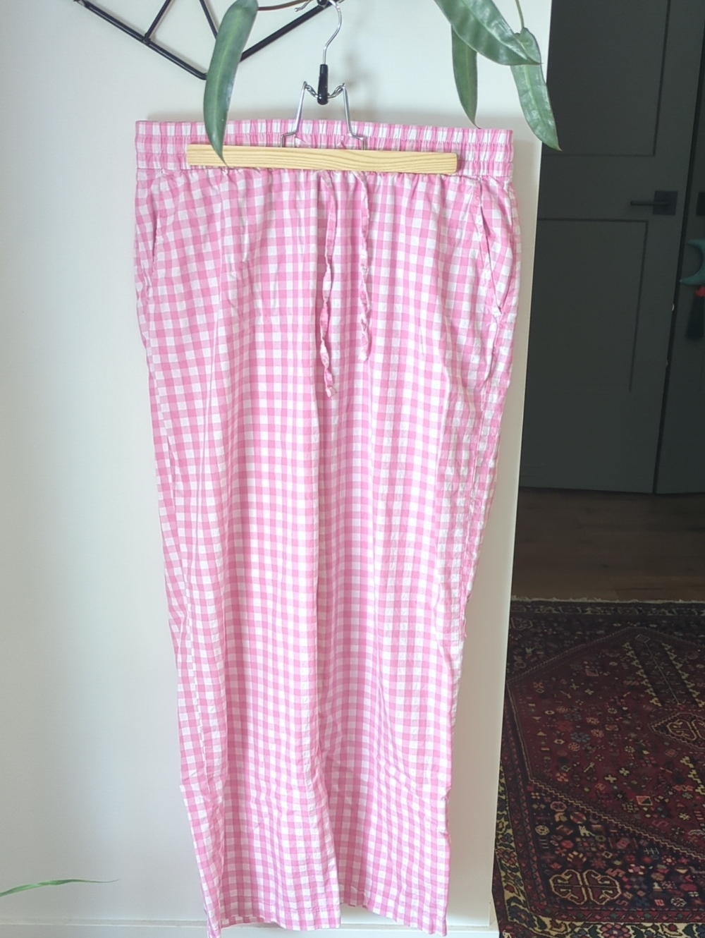 GAP Pink Ginghan And Floral Pj Pants - Set Of Two